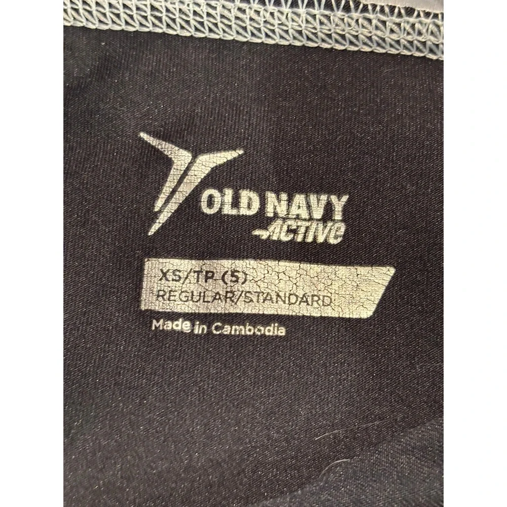 Old Navy Active Girls Black Compression Athletic Shorts Size XS 5 Geometric Band